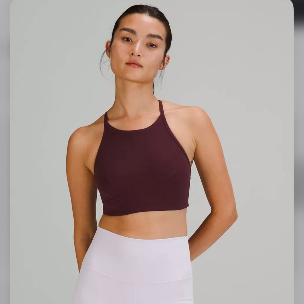 Lululemon flow-y wrap front high neck sports bra